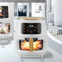 Four à friteuse à air numérique OEM 2400W, grande capacité 6L, marmite électrique sans gaz, pot à riz et à bouillie, cuisinière créative blanche et brune