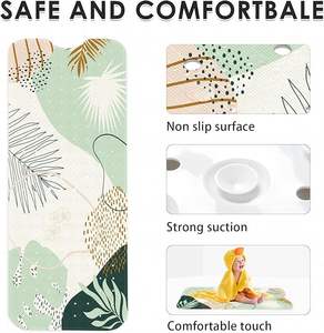 Tapis <span class=keywords><strong>de</strong></span> <span class=keywords><strong>bain</strong></span> <span class=keywords><strong>de</strong></span> coquillages d'étoiles <span class=keywords><strong>de</strong></span> mer <span class=keywords><strong>de</strong></span> plage pour baignoire antidérapant 40X16 pouces tapis <span class=keywords><strong>de</strong></span> baignoire extra long pour baignoire antidérapant <span class=keywords><strong>avec</strong></span> ventouses - Product Image 4