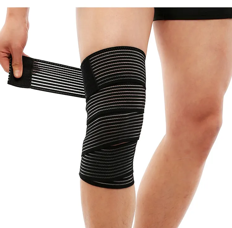 Elastische Kniebrace Compressiebandagewikkelingen, Pijnstillende Riemen Voor Benen, Dijen, Elleboog, Knie, Pols En Enkel