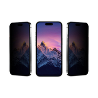 Protecteur d'écran ultra en verre trempé pour iPhone 15, protection d'écran de confidentialité anti-espion, anti-espionnage, pour iPhone 15 pr max