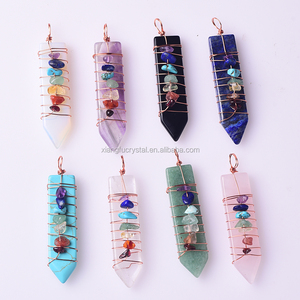 Collana Spirituale Metafisica con <span class=keywords><strong>Cristalli</strong></span>, Ciondolo a Punta dei Sette Chakra - Product Image 4