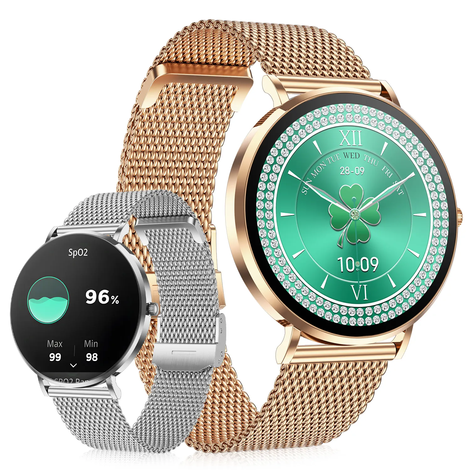 2024 OEM-Smartwatch Armbanduhr Reloj Amoled Frauen Ip68 wasserdichte Smart Watch für Mädchen Geschenk intelligente Telefonanruf-Digitalarmband