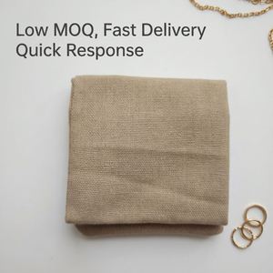 Sacs à cordon en coton imprimés avec logo personnalisé, taille 6*7cm, beige, doux, 100% coton, matériau en lin, impression OEM pour la promotion de la marque - Product Image 5