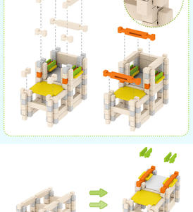 Blocs de construction créatifs <span class=keywords><strong>en</strong></span> <span class=keywords><strong>bois</strong></span>, jouets éducatifs pour enfants, petit architecte, empilage, assemblage, modèle de zoo, jouet d'apprentissage précoce - Product Image 4