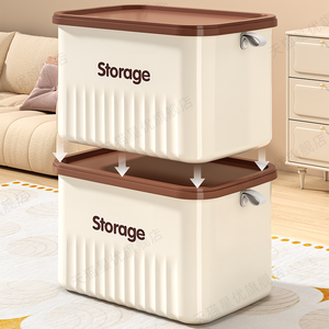 Boîte de rangement de bureau avec couvercle, petit conteneur rectangulaire pour cosmétiques, collations, jouets, articles ménagers divers, organisateur - Product Image 3