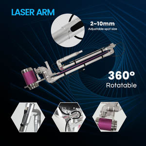 جهاز ليزر بيكو عالي الطاقة لإزالة الوشم وإزالة ندبات حب الشباب وتجديد البشرة بطول موجي 532 نانومتر و1064 نانومتر لإزالة الوشم الأسود والأزرق والأخضر والأحمر - Product Image 5