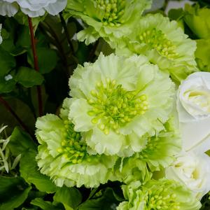 ชุดดอกไม้ประดิษฐ์สีเขียวใช้สำหรับตกแต่งเวทีงานแต่งงานพื้นหลัง - Product Image 6