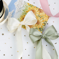 Ruban en satin double face Nais 2,5 cm, polyester à double face pour emballage cadeau, gâteaux, bouquets et fleurs