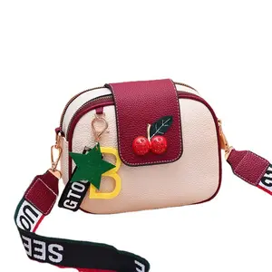 Preppy style unisex cute cherry designer crossbody mobile phone bag