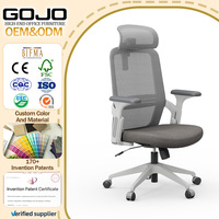 Chaise de bureau exécutive ergonomique GOJO OEM 2026 avec appui-tête réglable, support lombaire robuste, inclinable, pour une posture saine, vente en gros