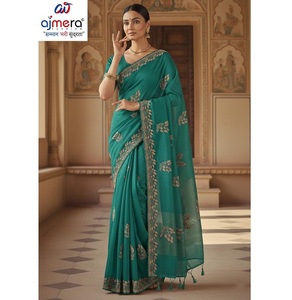 Sarees de Georgette Étnicos Premium Listos para Usar para Mujer, Venta al por Mayor, Colección Elegante para Bodas y Fiestas, Secado Rápido, Protección Solar, para Todas las Estaciones - Product Image 1