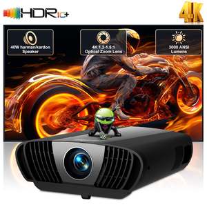 Viewsonic 3000 ANSI Lumens 4k DLP rạp chiếu phim LED máy chiếu tập trung 20W Harman Loa 120fps chỉnh HDR10 +/ai <span class=keywords><strong>Android</strong></span> OS - Product Image 1