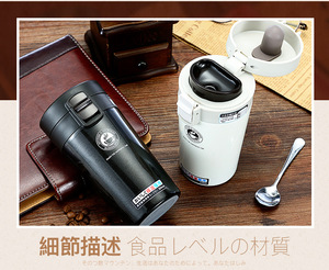 Logo personnalisé gobelet en acier inoxydable avec double paroi isolation thermique en cuivre peint à la bombe couvercle rabattable tasse à café - Product Image 6
