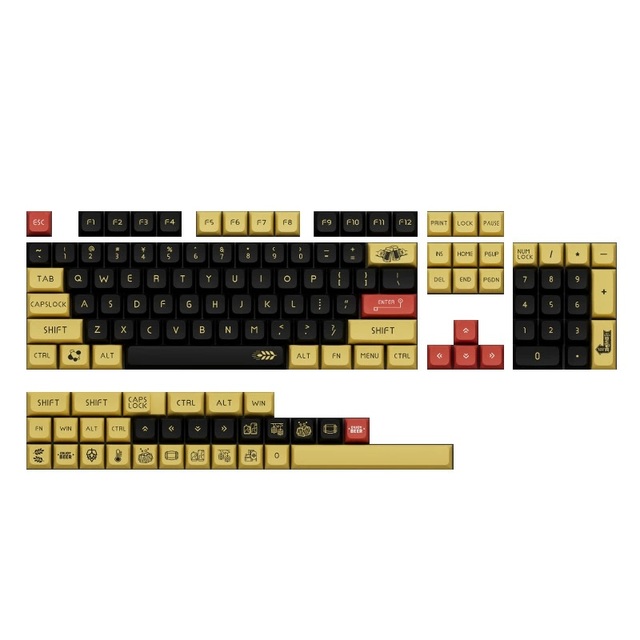 134-key PBT Material XDA Height Keycaps Mechanical Keyboard Keycaps Custom Keycaps