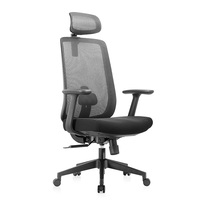Mobilier de bureau Vente en gros Chaises ergonomiques à dossier haut pour le travail en maille avec appui-tête réglable Chaise de bureau