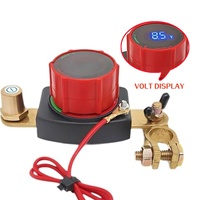 Nouveau Voltmètre Numérique avec Affichage 12V 24V 5-60A, Interrupteur de Déconnexion de Batterie Bipolaire avec Bornes en Cuivre pour VR, Voiture, Bateau, Marine