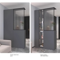 Meuble de salon moderne en bois massif NuoXingJia avec étagère à chaussures, armoire et écran lumineux pour entrée