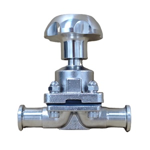 Válvulas de Diafragma Sanitarias Higiénicas OEM DN20 de Triple Abrazadera Recta para Control Manual de Agua en Sistemas Farmacéuticos - Product Image 1