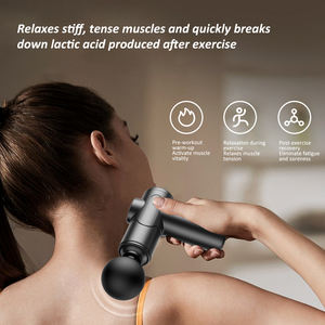 <span class=keywords><strong>Mini</strong></span> Pistola de Masaje Económica con Pantalla Táctil LCD, 6 Velocidades, Inalámbrica, para Masaje de Tejido Profundo, Portátil para Viajes, con Función Musical - Product Image 2