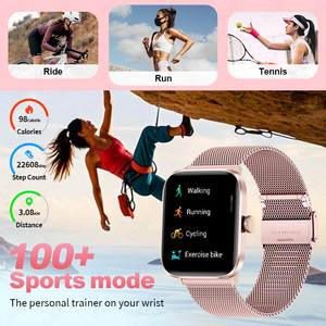 Reloj Inteligente Android BWHT02, Resistente al Agua IP68, Esfera Dorada Rosa, Correa <span class=keywords><strong>de</strong></span> Acero Inoxidable, Responde Llamadas, Asistente <span class=keywords><strong>de</strong></span> Voz con IA, Correo Electrónico - Product Image 5