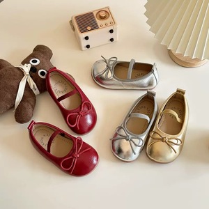 Zapatos Planos de Una Sola Capa para Niñas, Estilo Coreano, Primavera-Otoño 2026, Cómodos, con Lazo, Estilo Ballet, Combinan con Todo, Moda Infantil - Product Image 1