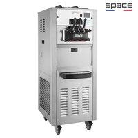 SPACE Pompe à air au sol Alimentation 3 saveurs Yaourt glacé acai Machine à crème glacée molle