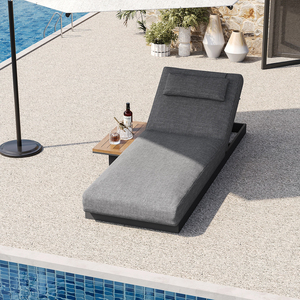 Tumbona Moderna de Aluminio para Exteriores <span class=keywords><strong>con</strong></span> Cojines Resistentes a los Rayos UV para Uso <span class=keywords><strong>en</strong></span> Hoteles, Piscinas y Playas - Product Image 3