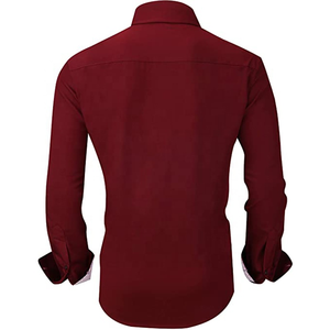 Tùy Chỉnh Dài Tay Áo Rắn Màu Sắc Đồng Bằng Của Nam Giới Dài Tay Áo Kinh Doanh Trang Phục Chính Thức Áo Sơ Mi OEM Giản Dị Áo Sơ Mi Chất Lượng Cao Cộng Với Kích Thước - Product Image 6