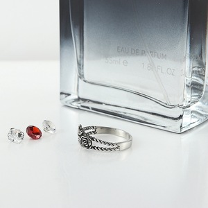 yunnique Stainless Steel Flower <b>Ring</b> Women's Rose Design Hollow Punk Style Gift Jewelry - Product Image 4