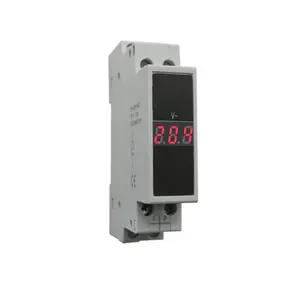 Din Rail Mount Single Phase AC 80-500V Mini Modular Volt Voltage Meter Voltmeter Gauge Indicator LED Digital Display