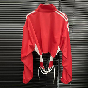 Nuovo cappotto sportivo retrò da donna <span class=keywords><strong>camicia</strong></span> per protezione solare con collo alto e cinturino in vita - Product Image 4