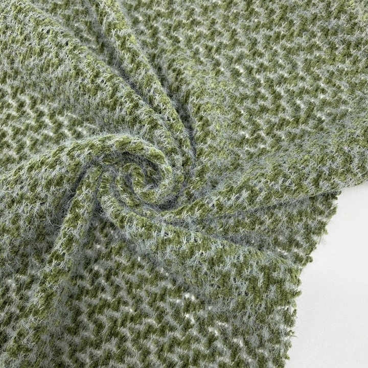 High quality polyester nylon chenille knitted fabric Single side for clothes