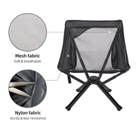 HOMFUL Nouvelle Arrivée Chaise de camping pliante compacte Chaise de camping pliante type lune Chaise de pêche