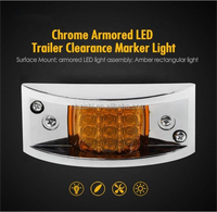 Camion de remorque 12LED-Boîtier en plastique chromé Dégagement Led et feux de position latéraux