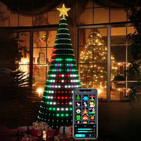 Smarte RGB-Kupfer-Weihnachtsbeleuchtung - APP-Fernbedienung, Musiksynchronisation, Timer, IP65 Wasserdicht für Weihnachtsbaum-Dekoration, LED-Streifen