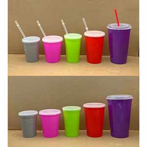 Vaso Reutilizable de Plástico para Estadio, Colorido, Libre de BPA, a Prueba de Fugas, Apto para Lavavajillas, 8oz 12oz 16oz 20oz 22oz 32oz, Personalizable para Fiestas - Product Image 2