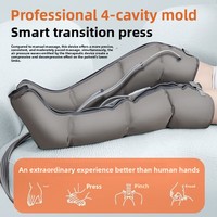 Masseur de jambes à compression d'air avec plage de pression de 30-240 mmHg, 8 niveaux pour la récupération des mollets et des pieds et la physiothérapie