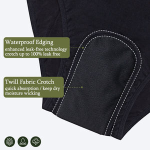 LYNMISS Post-partum Protection totale Coton Urine Fuites Slip <span class=keywords><strong>Lavable</strong></span> Contrôle de la vessie Anti-<span class=keywords><strong>fuite</strong></span> Sous-vêtements pour incontinence <span class=keywords><strong>urinaire</strong></span> - Product Image 2