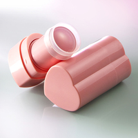 Tubes de fond de teint en plastique personnalisés, tubes vides pour crème blush en stick, forme cœur, 8g