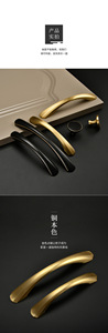 Elegant Gold-Black <b>Copper</b> <b>Door</b> Handles for Single-Hole Installation Modern Bedroom Bathroom Cabinets Drawers Wardrobes Kitchen - Product Image 4