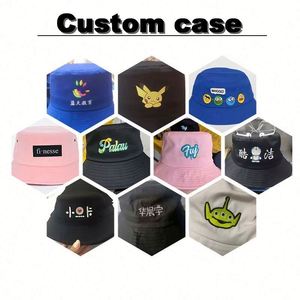 Custom Logo Cartoon Leaf Pattern Multi Color Unisex 100% Cotton Bucket Hat Summer Fishing Outdoor Daily Use - Product Image 4