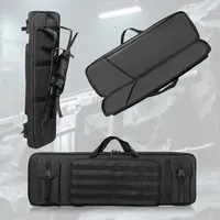 Étui tactique pour fusil long, sac résistant à l'eau de 36/48 pouces avec système MOLLE, étui de transport multi-poches pour la chasse et le camping