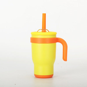 Taza térmica de acero inoxidable con asa de 14 oz para niños y estudiantes, mantiene el agua fría y caliente. - Product Image 2