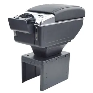 Vtear 三菱航天明星扶手 USB 充电增强双层储物盒中央存储臂休息汽车配件