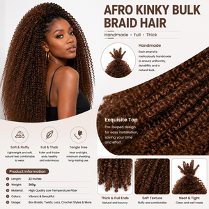 Extensiones <span class=keywords><strong>de</strong></span> Cabello Sintético <span class=keywords><strong>de</strong></span> 22 Pulgadas, Estilo <span class=keywords><strong>Afro</strong></span> Rizado y Voluminoso, para Trenzas Crochet y Peinados Tipo Dirty Braids - Product Image 3