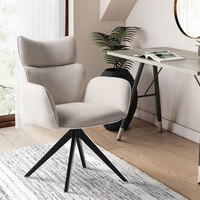 Chaise de salle à manger SPONGDE de style moderne vintage avec pieds en métal, nouveau design, chaise rembourrée en tissu pour la salle à manger