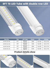 หลอดไฟ <span class=keywords><strong>LED</strong></span> <span class=keywords><strong>T8</strong></span> 4FT 4 'ประเภทฐาน G13 B ปลายคู่ขับเคลื่อน24W 28W 32W 36W 45W <span class=keywords><strong>T8</strong></span>หลอดไฟ <span class=keywords><strong>LED</strong></span> 4ฟุต
