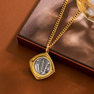 Collar de diosa agrícola de moneda antigua de nueva edición con figura en relieve de la Deidad, collar de doce deidades principales de gama alta - Product Image 5