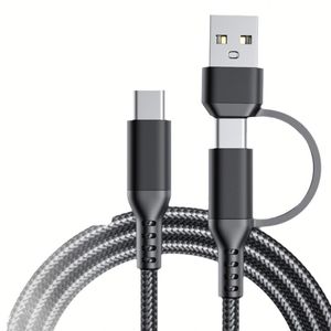 Nylon 2-in-1 <b>USB</b> <b>to</b> Type-C Data <b>Cable</b> for Huawei for Android Fast Charging Data <b>Cable</b> 1m 2m 3m 3ft 6ft 10ft - Product Image 5