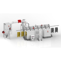 Cabine de peinture en poudre professionnelle Big Cyclone avec moteur et roulement, taux de récupération élevé, changement de couleur rapide